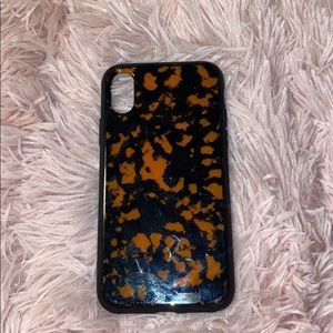 Black and dark brown iPhone X case
